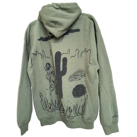 Travis Scott Rodeo Hoodie‎ Cactus Jack Tour 2015 (Olive Green) Heavyweight Large - Picture 2 of 12